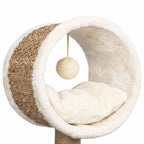 vidaXL Katzen-Kratzbaum mit Tunnel und Spielzeug 56 cm Seegras
