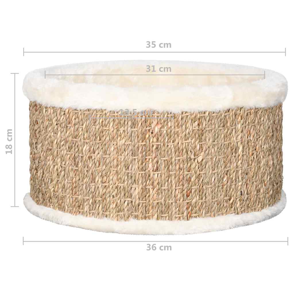 vidaXL Katzenkorb Rund 36 cm Seegras
