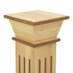 vidaXL Klassischer Säulen-Pflanzenständer Helles Holz 17x17x66 cm