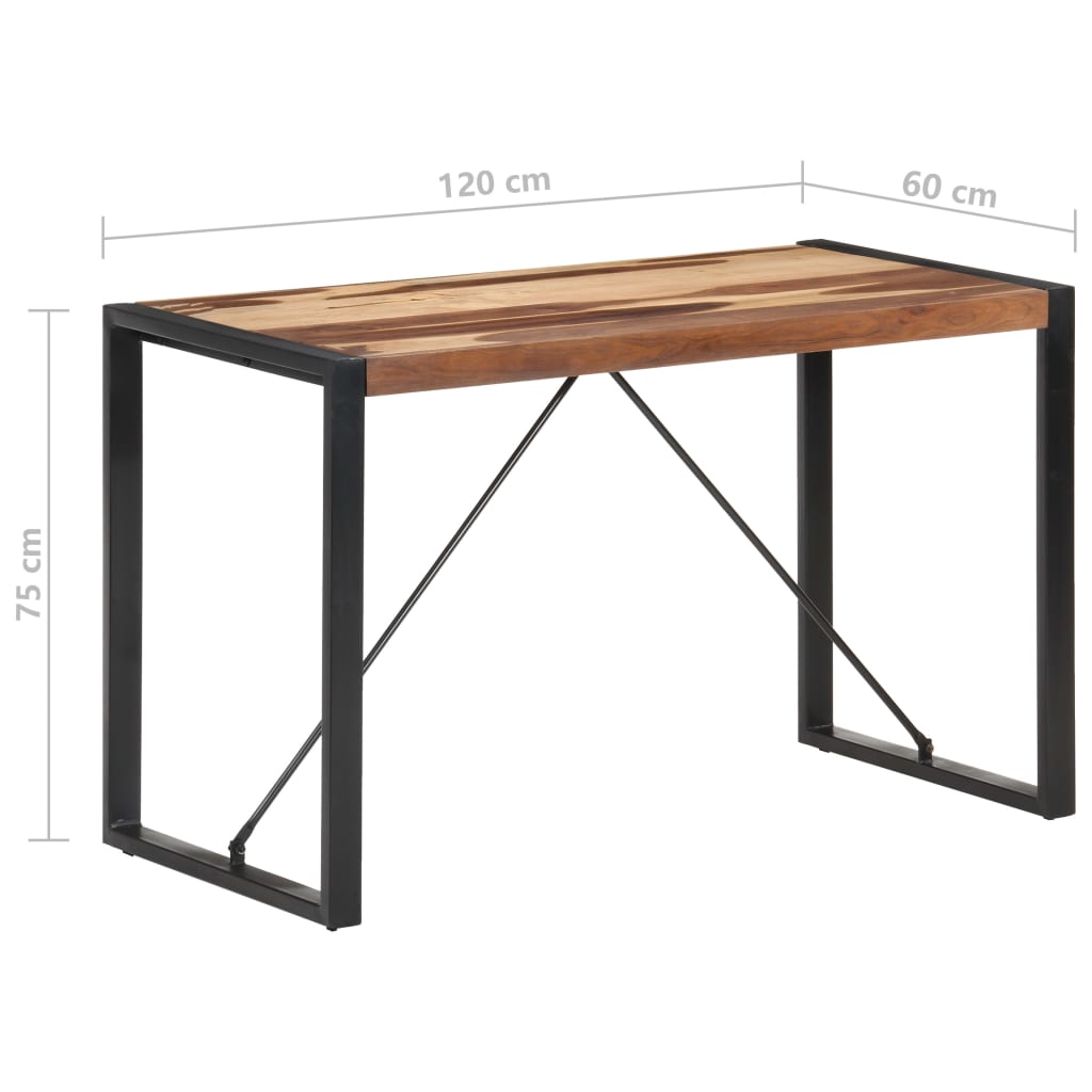 vidaXL Esstisch 120x60x75 cm Massivholz