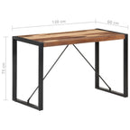 vidaXL Esstisch 120x60x75 cm Massivholz