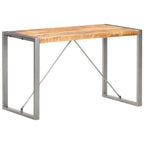 vidaXL Esstisch 120x60x75 cm Raues Mango-Massivholz