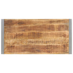 vidaXL Esstisch 120x60x75 cm Raues Mango-Massivholz