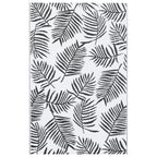 vidaXL Outdoor-Teppich ARAKIL Weiß und Schwarz 120x180 cm PP