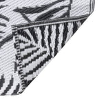 vidaXL Outdoor-Teppich ARAKIL Weiß und Schwarz 120x180 cm PP