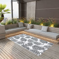 vidaXL Outdoor-Teppich ARAKIL Weiß und Schwarz 120x180 cm PP