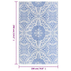 vidaXL Outdoor-Teppich ARAKIL Babyblau 190x290 cm PP