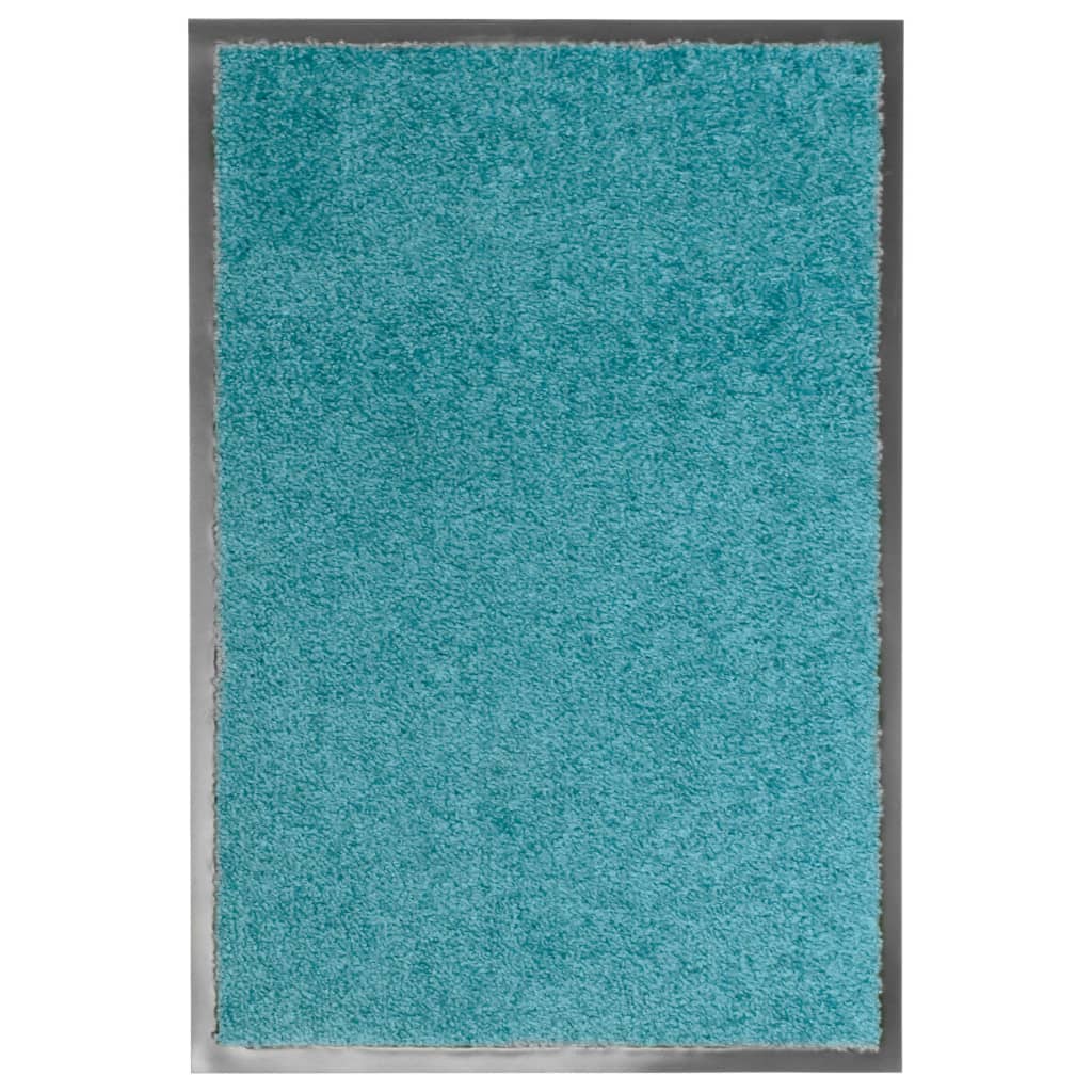 vidaXL Fußmatte Waschbar Cyan 40x60 cm