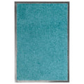 vidaXL Fußmatte Waschbar Cyan 40x60 cm