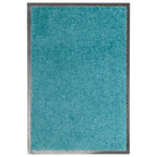vidaXL Fußmatte Waschbar Cyan 40x60 cm