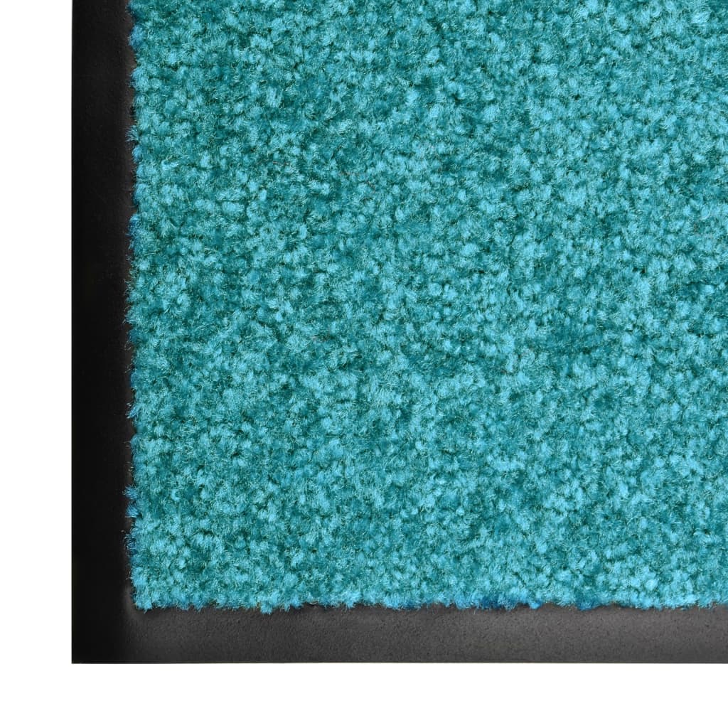vidaXL Fußmatte Waschbar Cyan 40x60 cm