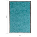 vidaXL Fußmatte Waschbar Cyan 40x60 cm