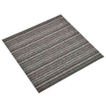 vidaXL Teppich 20 pcs Gestreiftes Anthrazit 50 x 50 cm