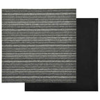 vidaXL Teppich 20 pcs Gestreiftes Anthrazit 50 x 50 cm