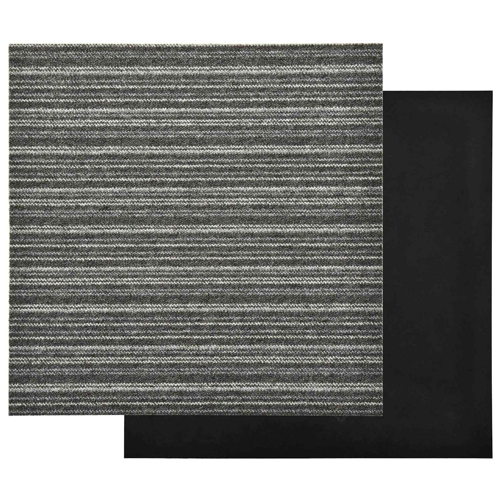 vidaXL Teppich 20 pcs Gestreiftes Anthrazit 50 x 50 cm