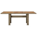 vidaXL Garten-Esstisch Braun 200x100x74 cm Poly Rattan