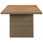 vidaXL Garten-Esstisch Braun 200x100x74 cm Poly Rattan