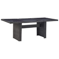 vidaXL Garten-Esstisch Braun 200x100x74 cm Glas und Poly Rattan
