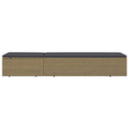 vidaXL Sonnenliege Poly Rattan Braun und Dunkelgrau