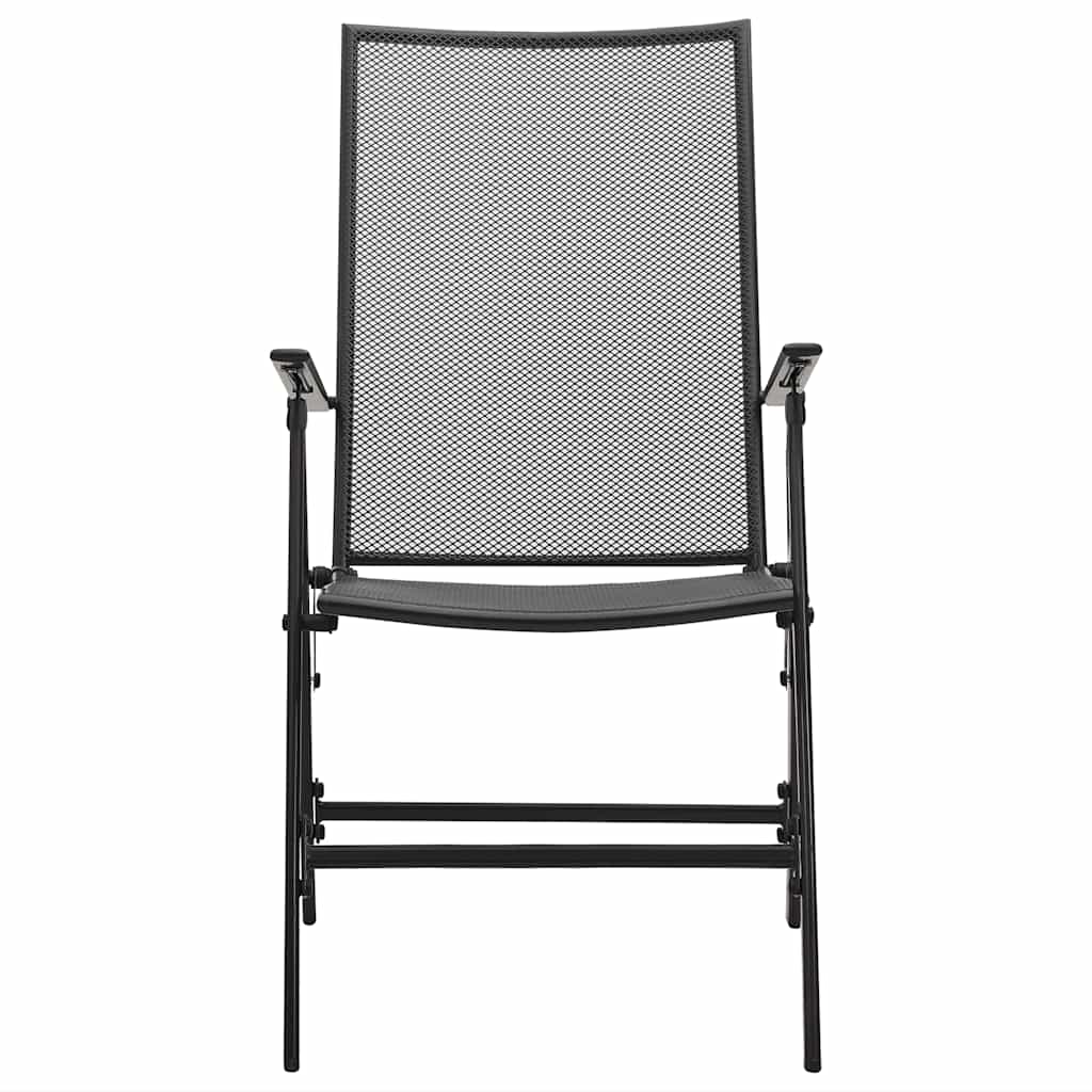 vidaXL Klappstühle 4 Stk. Mesh Stahl Anthrazit