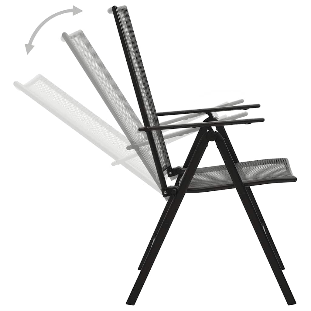 vidaXL Klappstühle 4 Stk. Mesh Stahl Anthrazit