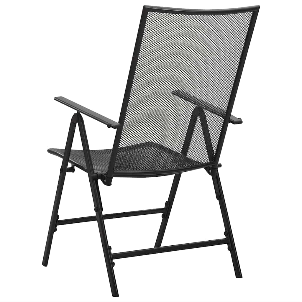 vidaXL Klappstühle 4 Stk. Mesh Stahl Anthrazit
