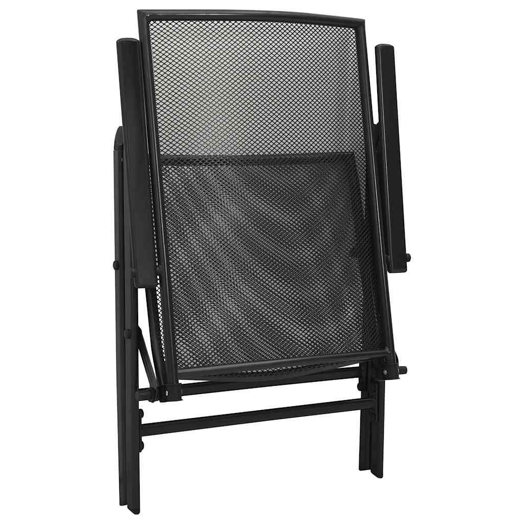 vidaXL Klappstühle 4 Stk. Mesh Stahl Anthrazit