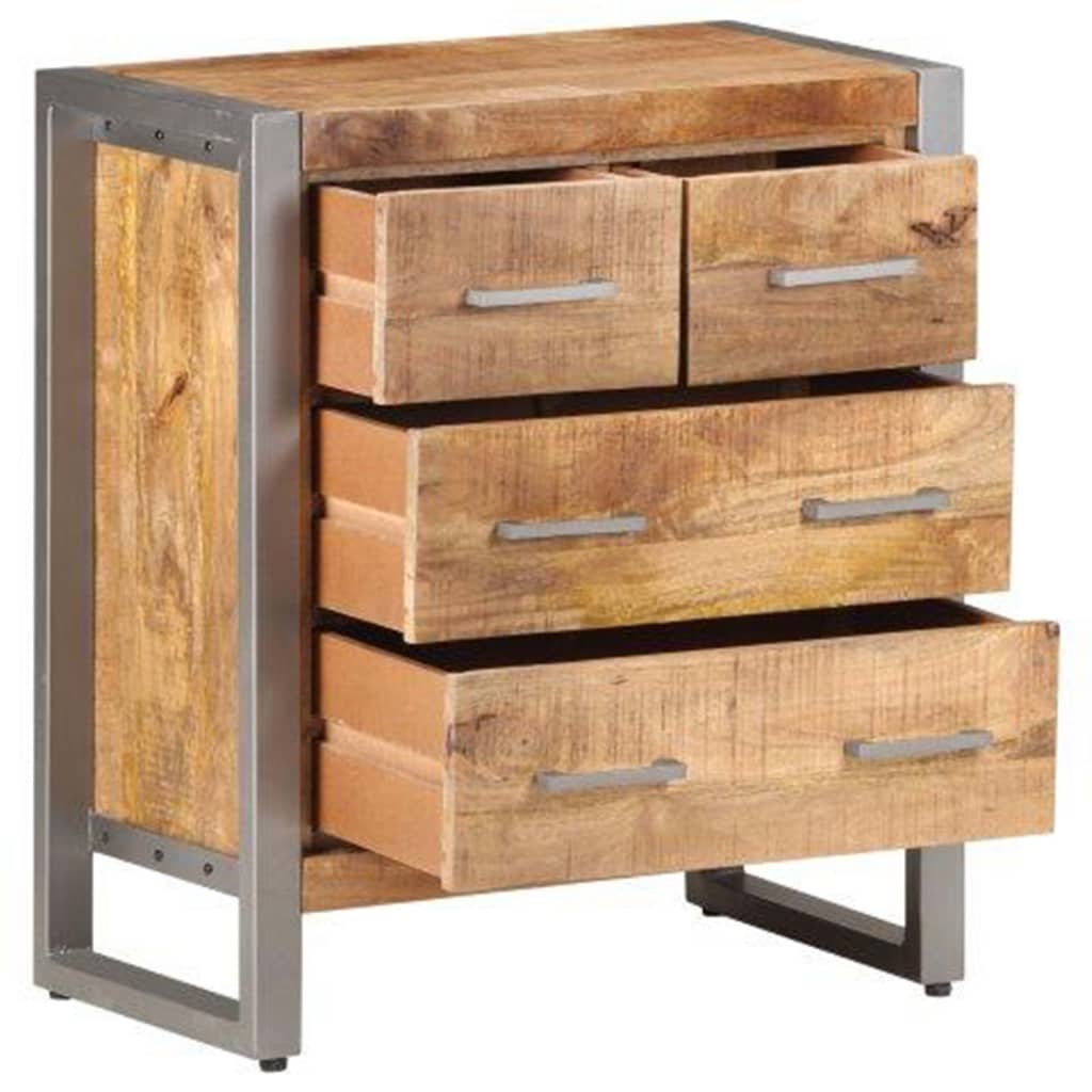 vidaXL Sideboard 60x35x70 cm Raues Mangoholz