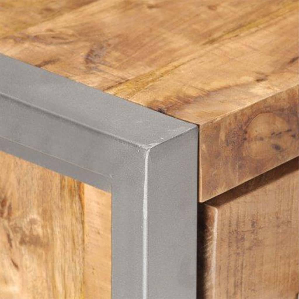 vidaXL Sideboard 60x35x70 cm Raues Mangoholz