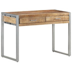 vidaXL Schreibtisch 108x50x75 cm Raues Mangoholz