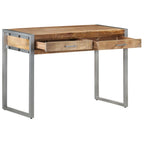 vidaXL Schreibtisch 108x50x75 cm Raues Mangoholz