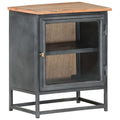 vidaXL Nachttisch Grau 40x30x50 cm Massivholz Akazie
