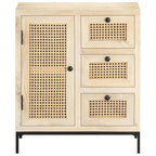 vidaXL Sideboard 60x35x70 cm Mango Massivholz und Rohrgeflecht