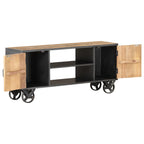 vidaXL TV-Schrank 110x30x49 cm Altholz Massiv