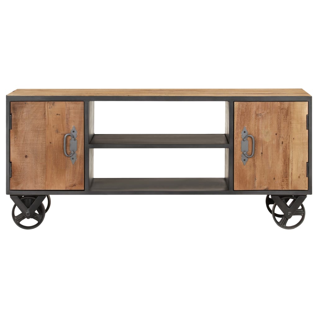 vidaXL TV-Schrank 110x30x49 cm Altholz Massiv