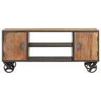 vidaXL TV-Schrank 110x30x49 cm Altholz Massiv