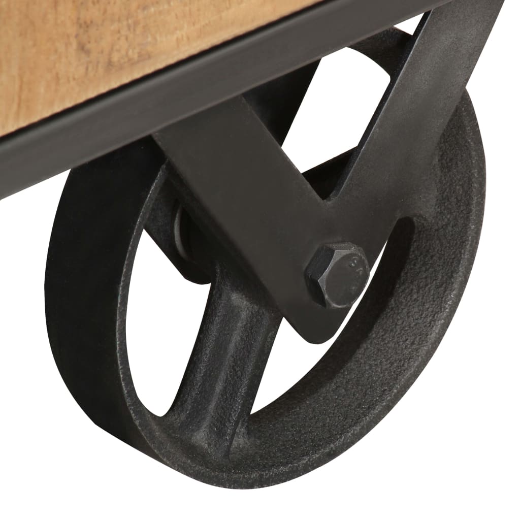vidaXL TV-Schrank 110x30x49 cm Altholz Massiv