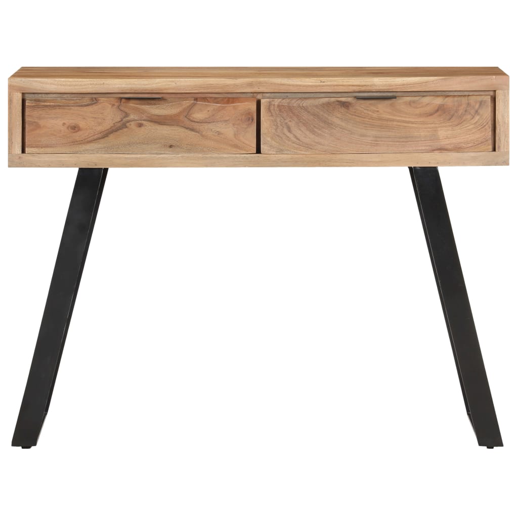 vidaXL Konsolentisch 100x35x76 cm Massivholz Akazie mit Naturkanten
