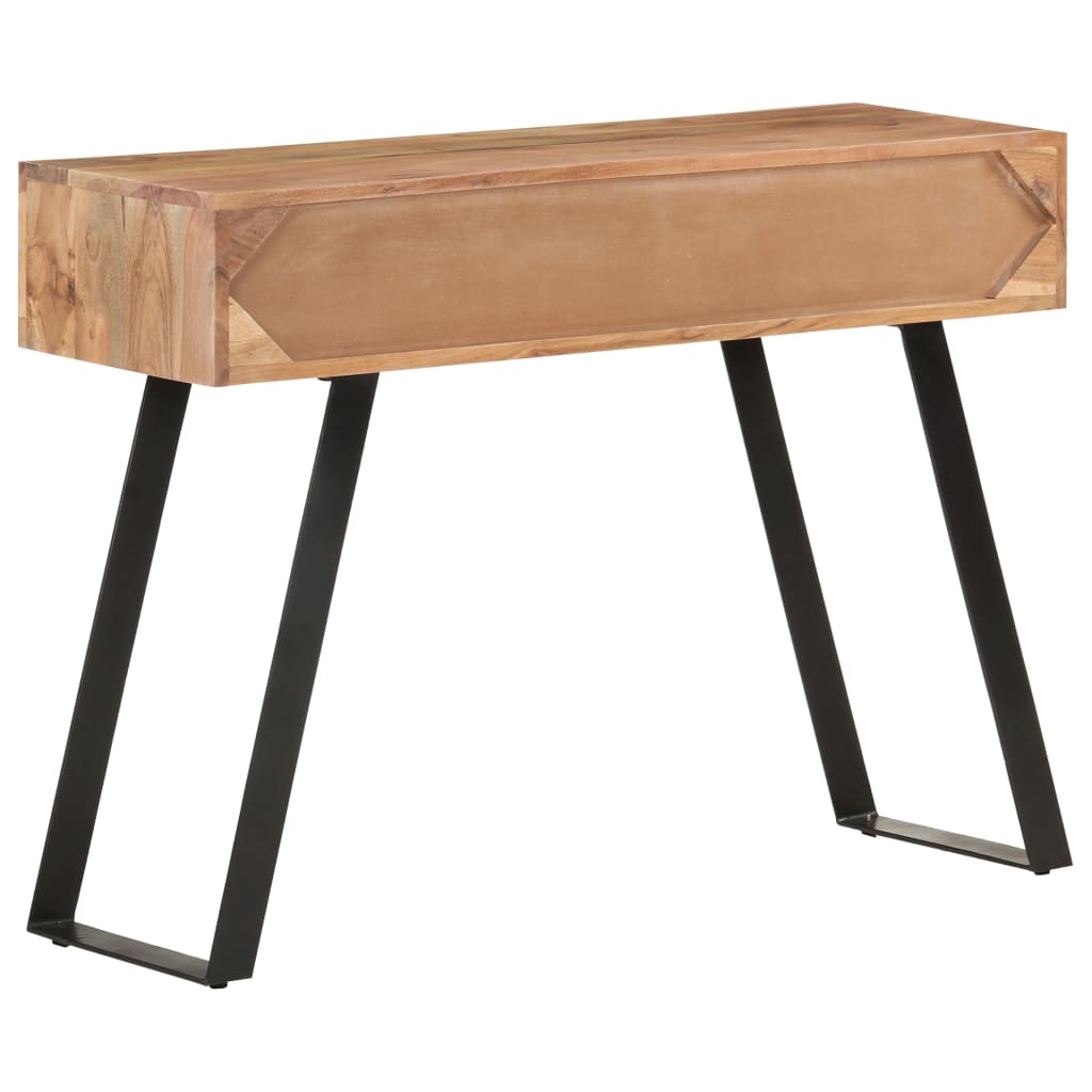 vidaXL Konsolentisch 100x35x76 cm Massivholz Akazie mit Naturkanten