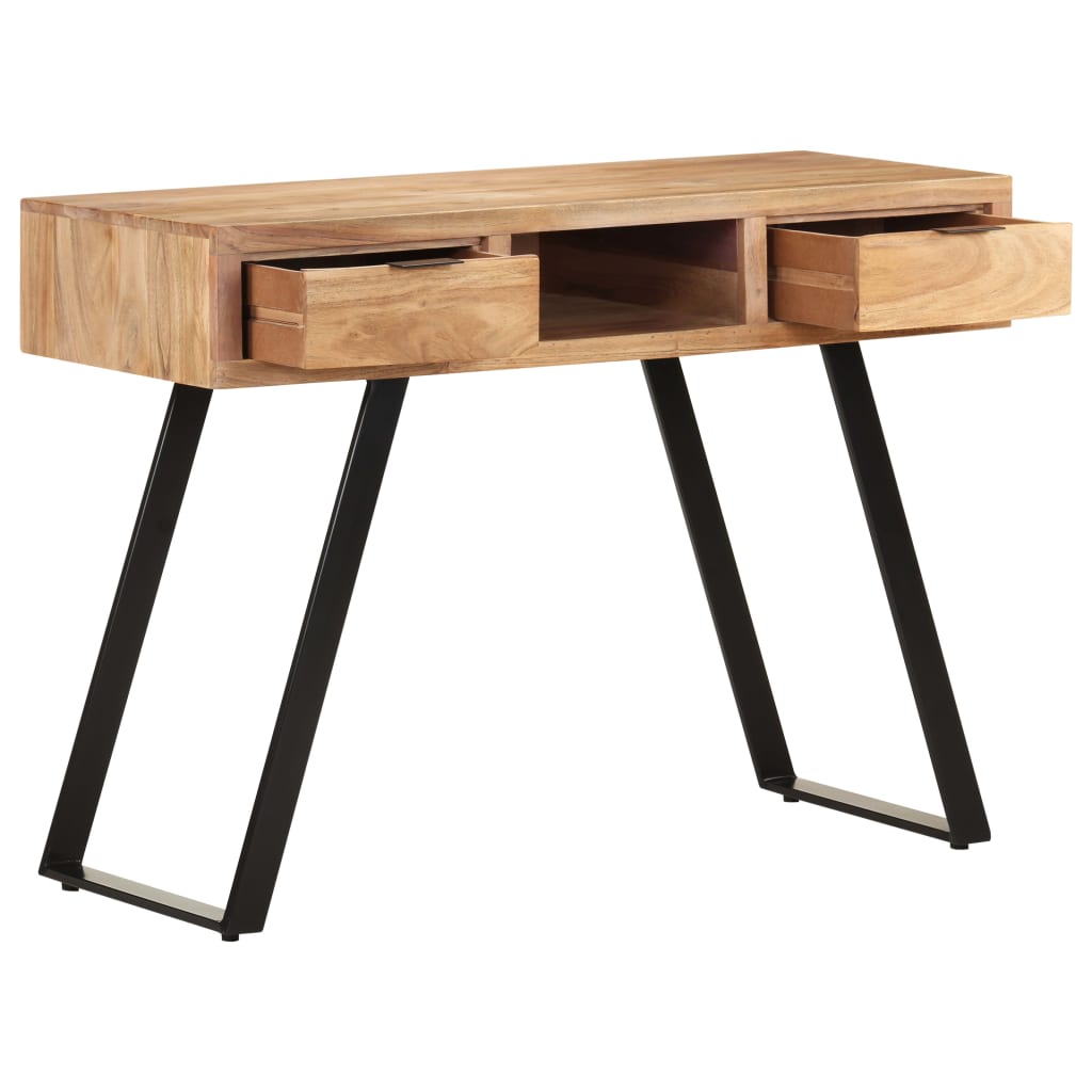 vidaXL Schreibtisch 107x45x79 cm Massivholz Akazie Lebendige Kanten