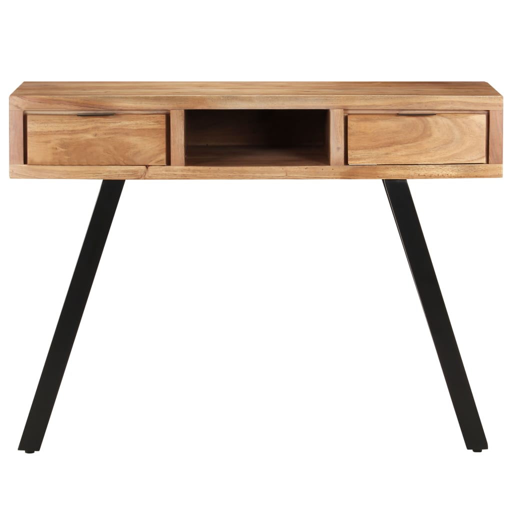vidaXL Schreibtisch 107x45x79 cm Massivholz Akazie Lebendige Kanten