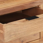 vidaXL Schreibtisch 107x45x79 cm Massivholz Akazie Lebendige Kanten
