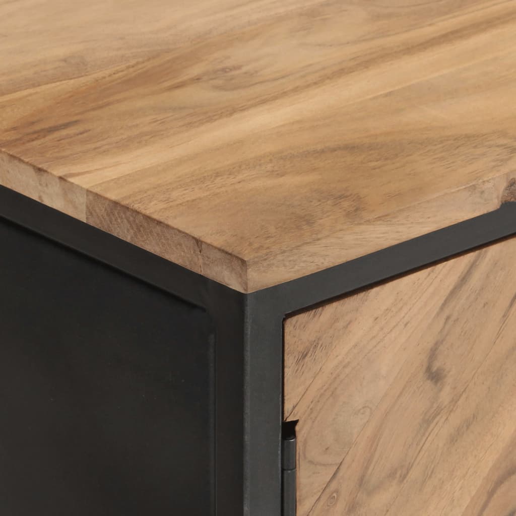 vidaXL Sideboard 120x30x75 cm Akazie Massivholz