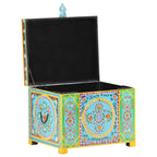 vidaXL Aufbewahrungsbox Handbemalt 50x40x40 cm Mango Massivholz