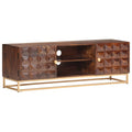 vidaXL TV-Schrank 124 x 29 x 45 cm, massives Mangoholz