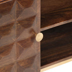 vidaXL TV-Schrank 124 x 29 x 45 cm, massives Mangoholz