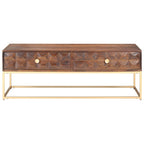 vidaXL Couchtisch 112x50x40 cm Massivholz Mango