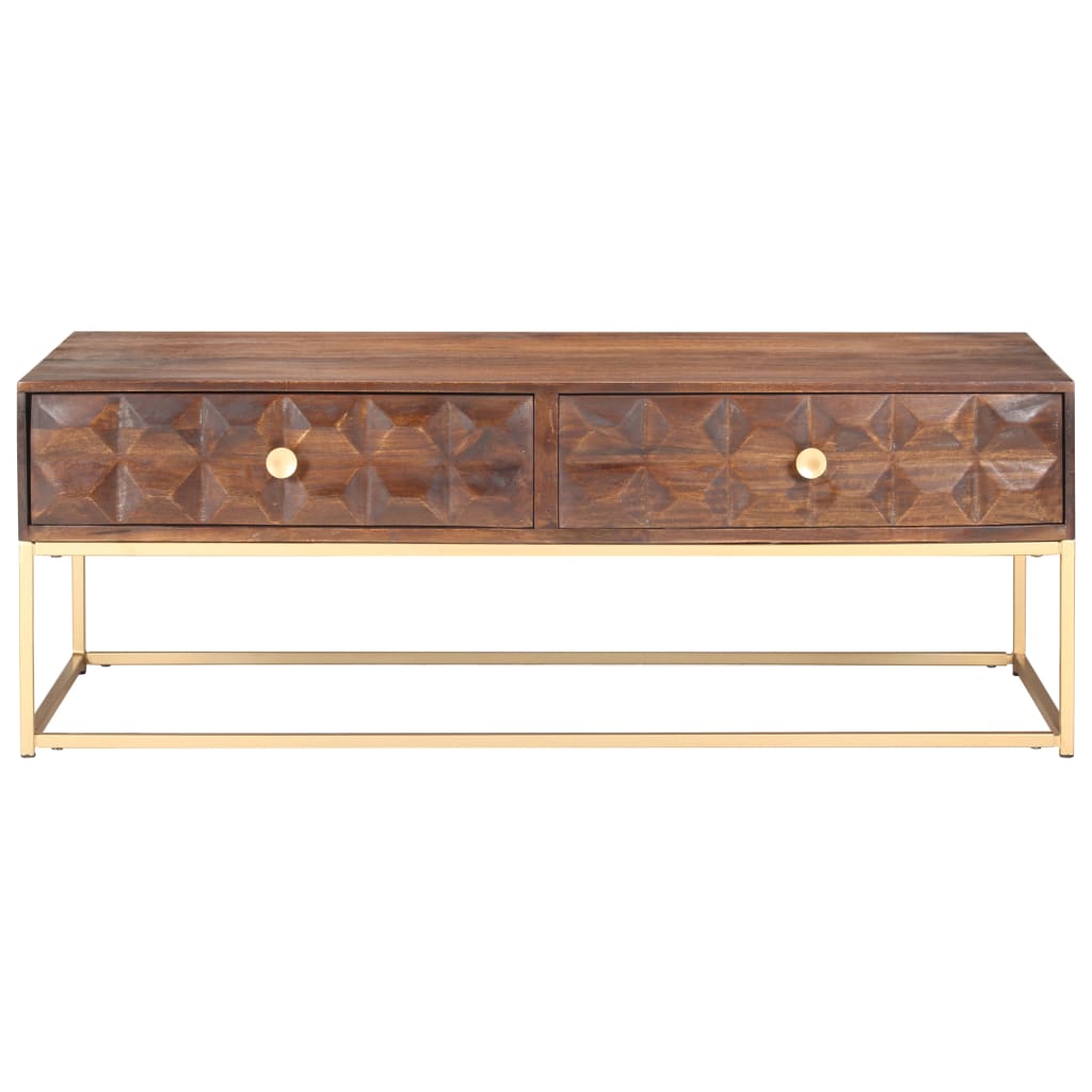 vidaXL Couchtisch 112x50x40 cm Massivholz Mango