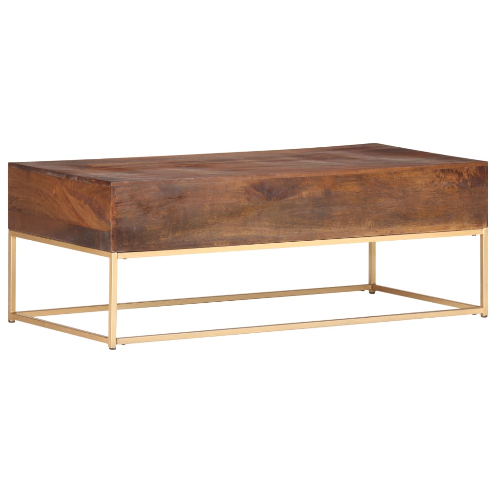 vidaXL Couchtisch 112x50x40 cm Massivholz Mango