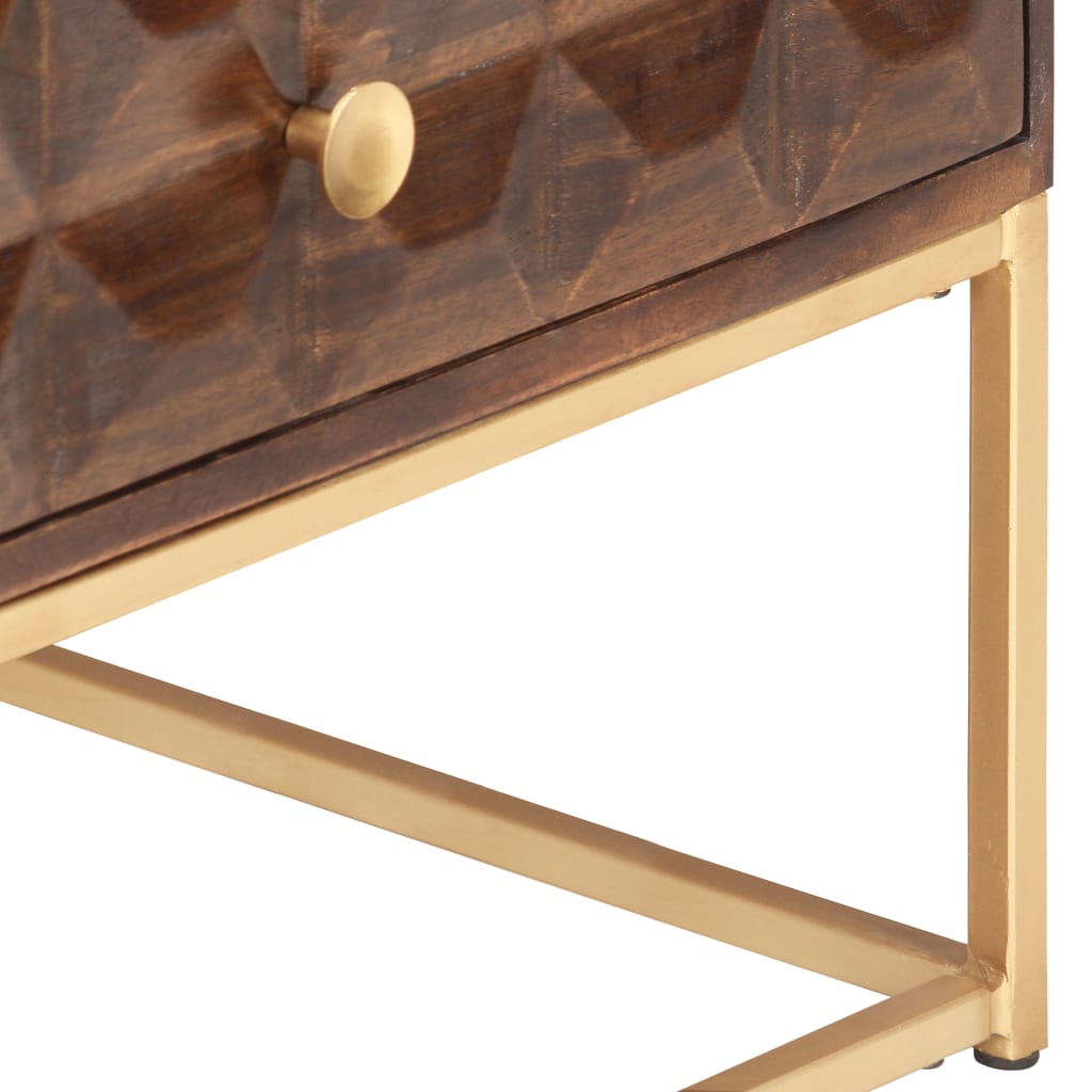 vidaXL Couchtisch 112x50x40 cm Massivholz Mango